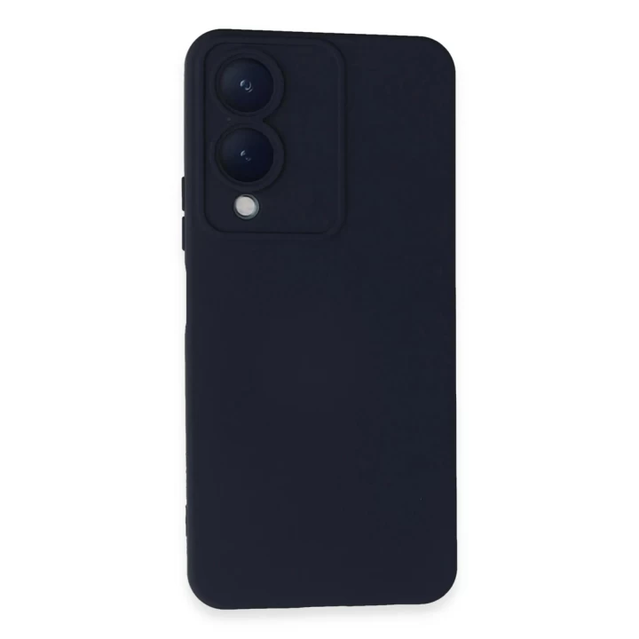 Vivo Y17S Kılıf Nano içi Kadife Silikon - Lacivert