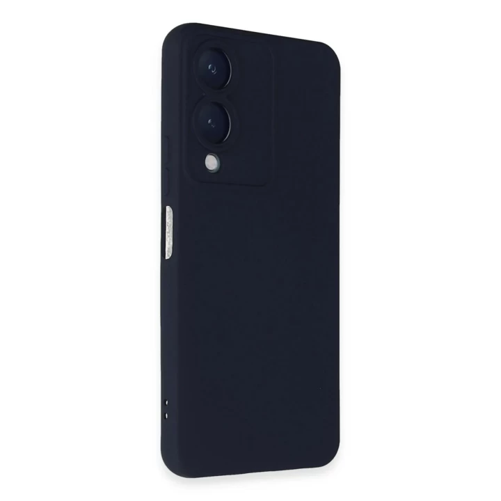 Vivo Y17S Kılıf Nano içi Kadife Silikon - Lacivert