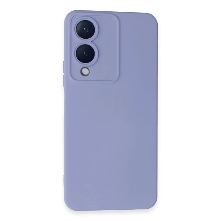 Vivo Y17S Kılıf Nano içi Kadife Silikon - Lila