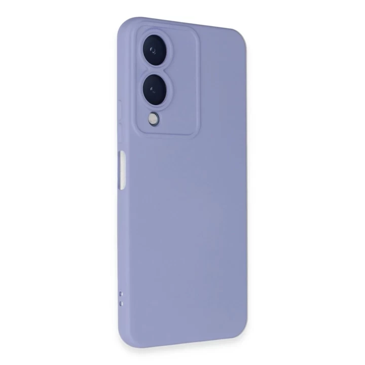 Vivo Y17S Kılıf Nano içi Kadife Silikon - Lila