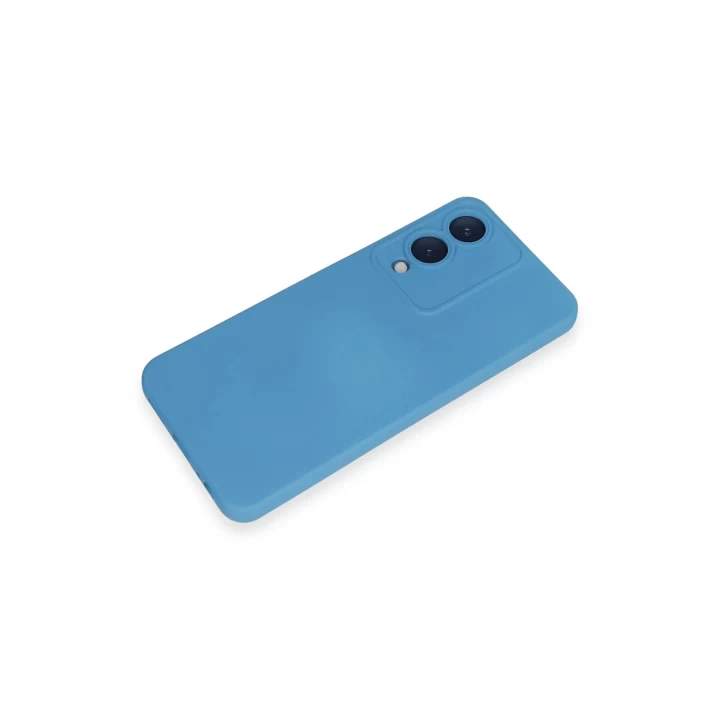 Vivo Y17S Kılıf Nano içi Kadife Silikon - Mavi