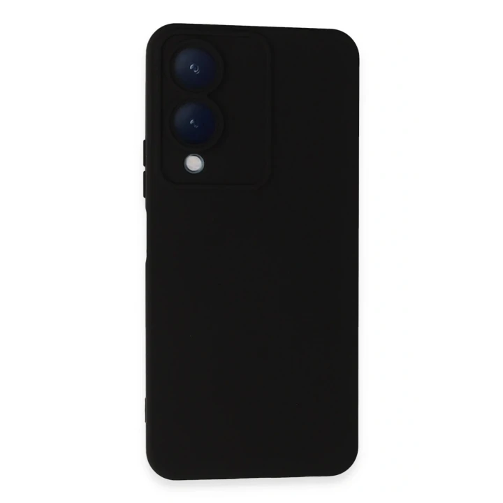 Vivo Y17S Kılıf Nano içi Kadife Silikon - Siyah