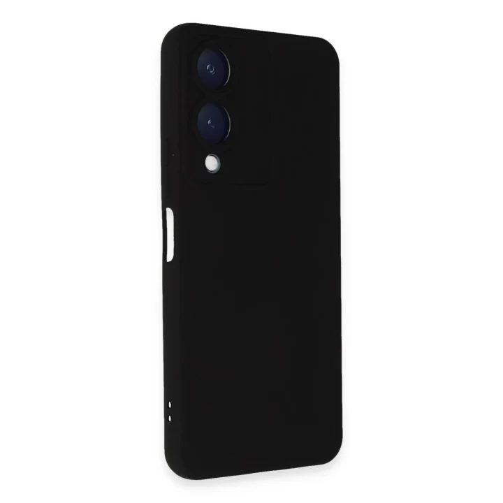 Vivo Y17S Kılıf Nano içi Kadife Silikon - Siyah