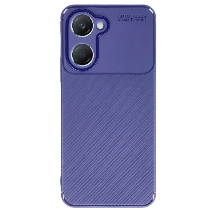 Vivo Y18 Kılıf Auto Focus Karbon Kapak - Lacivert