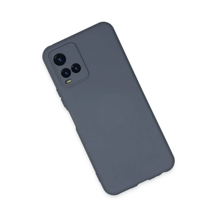 Vivo Y21S Kılıf Nano içi Kadife Silikon - Gri