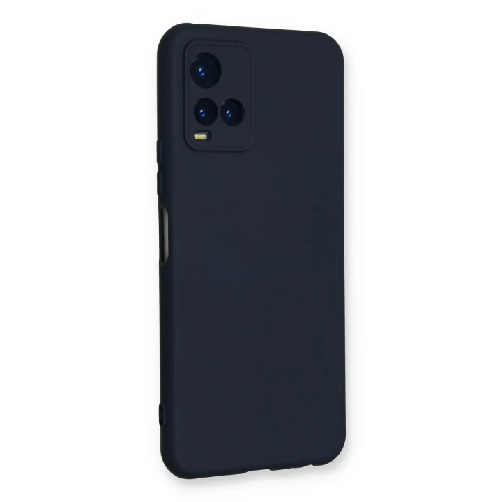 Vivo Y21S Kılıf Nano içi Kadife Silikon - Lacivert