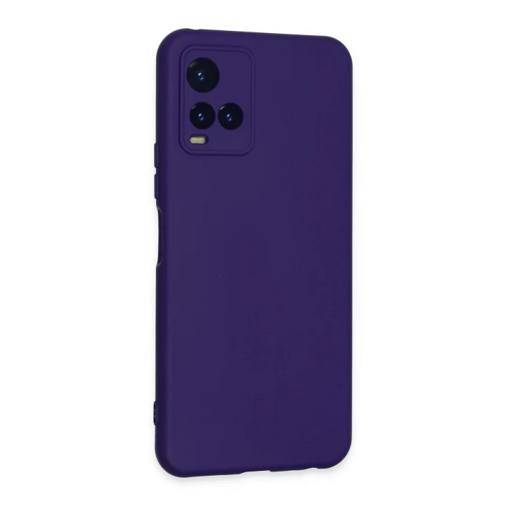 Vivo Y21S Kılıf Nano içi Kadife Silikon - Mor