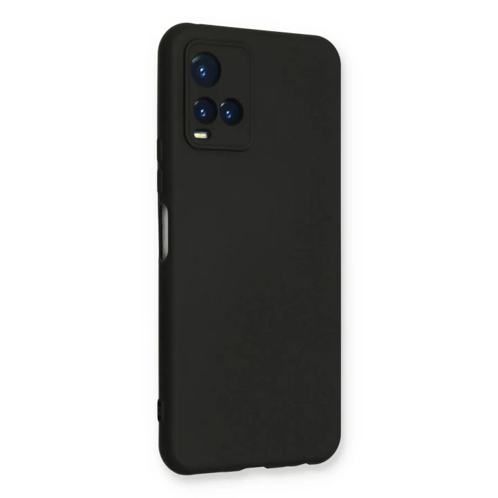 Vivo Y21S Kılıf Nano içi Kadife Silikon - Siyah