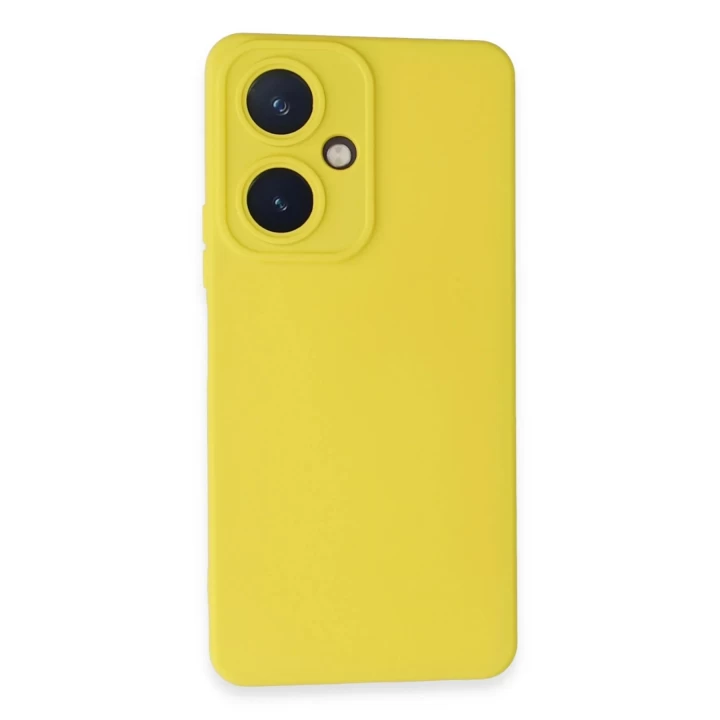 Vivo Y27 Kılıf Nano içi Kadife Silikon - Sarı