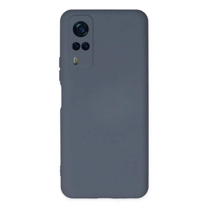 Vivo Y53S Kılıf Nano içi Kadife Silikon - Gri