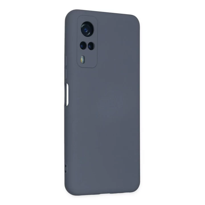 Vivo Y53S Kılıf Nano içi Kadife Silikon - Gri
