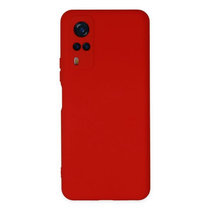 Vivo Y53S Kılıf Nano içi Kadife Silikon - Kırmızı