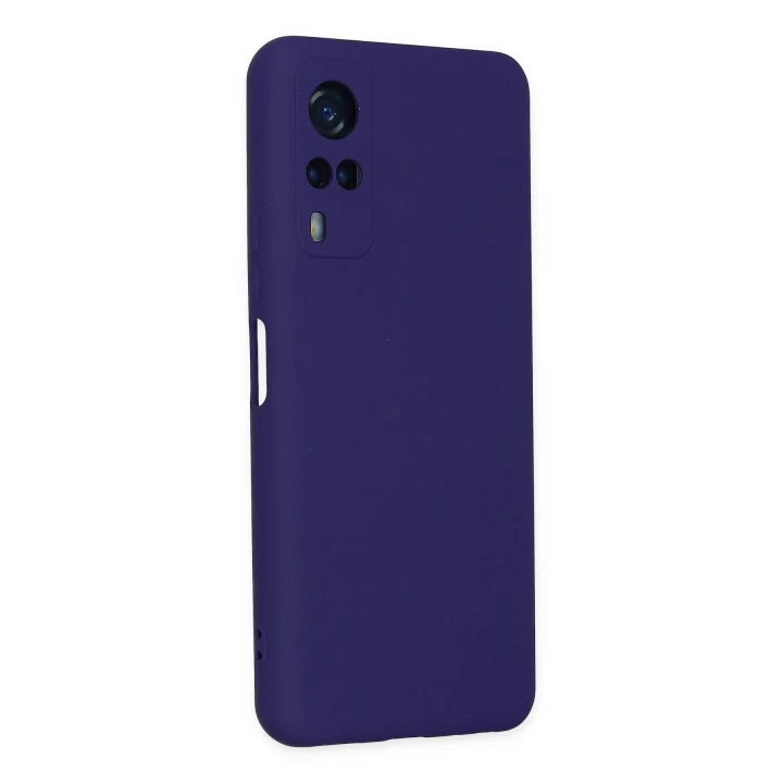 Vivo Y53S Kılıf Nano içi Kadife Silikon - Mor