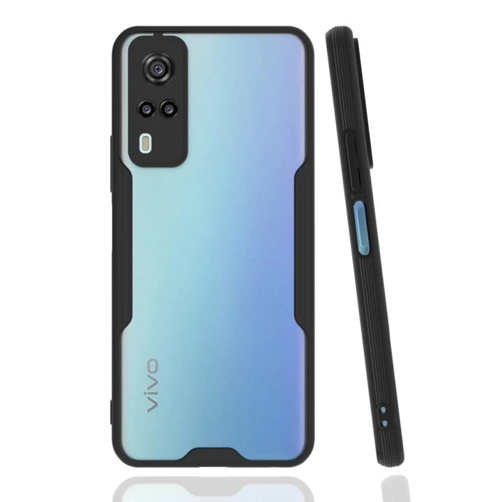 Vivo Y53S Kılıf Platin Silikon - Siyah