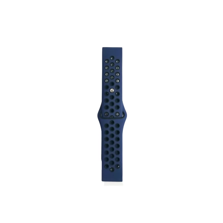 Watch 22mm Spor Delikli Kordon - Lacivert-Siyah