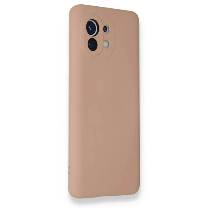 Xiaomi Mi 11 Kılıf Nano içi Kadife Silikon - Pudra