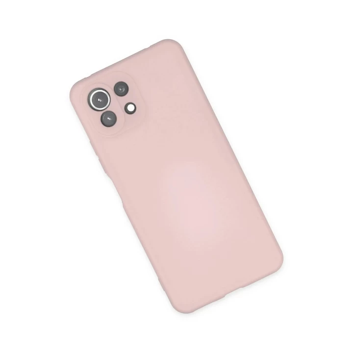 Xiaomi Mİ 11 Lite Kılıf Nano içi Kadife Silikon - Pudra