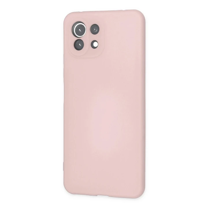Xiaomi Mİ 11 Lite Kılıf Nano içi Kadife Silikon - Pudra