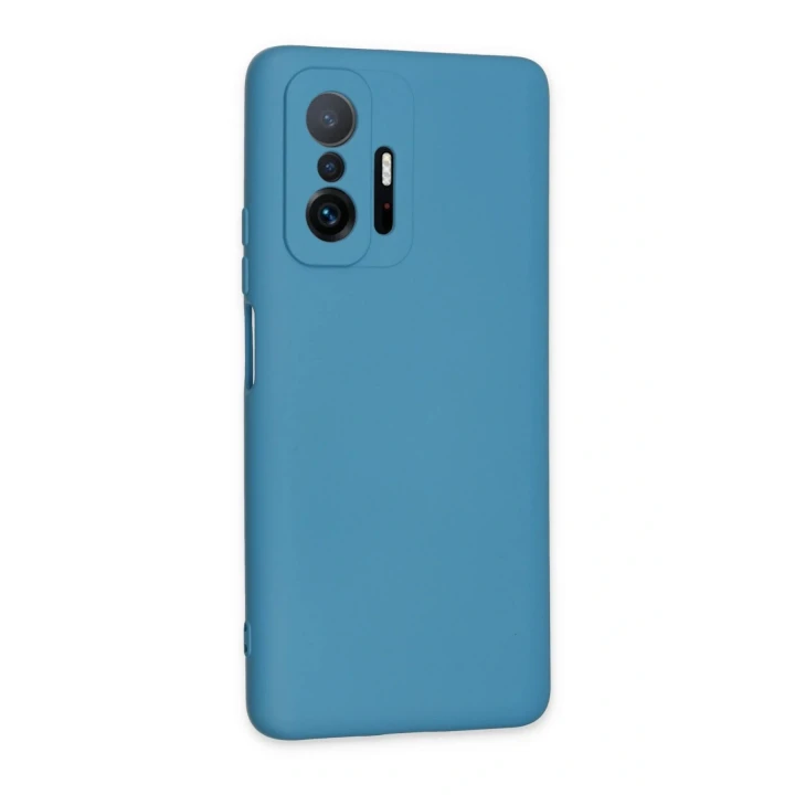 Xiaomi Mi 11T Pro Kılıf Nano içi Kadife Silikon - Mavi
