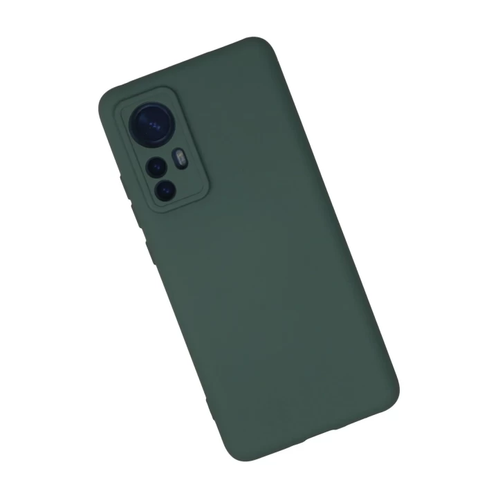 Xiaomi Mi 12 Kılıf Nano içi Kadife Silikon - Koyu Yeşil