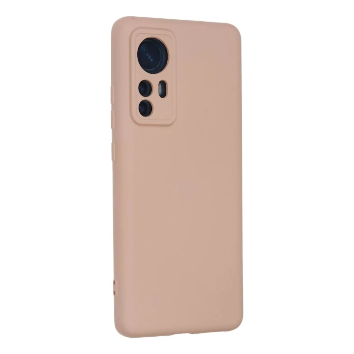 Xiaomi Mi 12 Kılıf Nano içi Kadife Silikon - Pudra