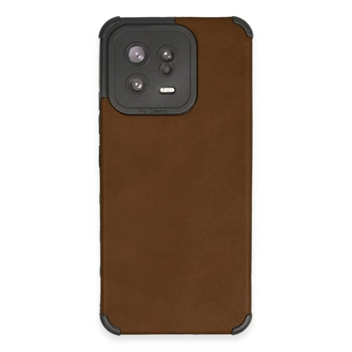 Xiaomi Mi 13 Kılıf Loop Deri Silikon - Kahverengi