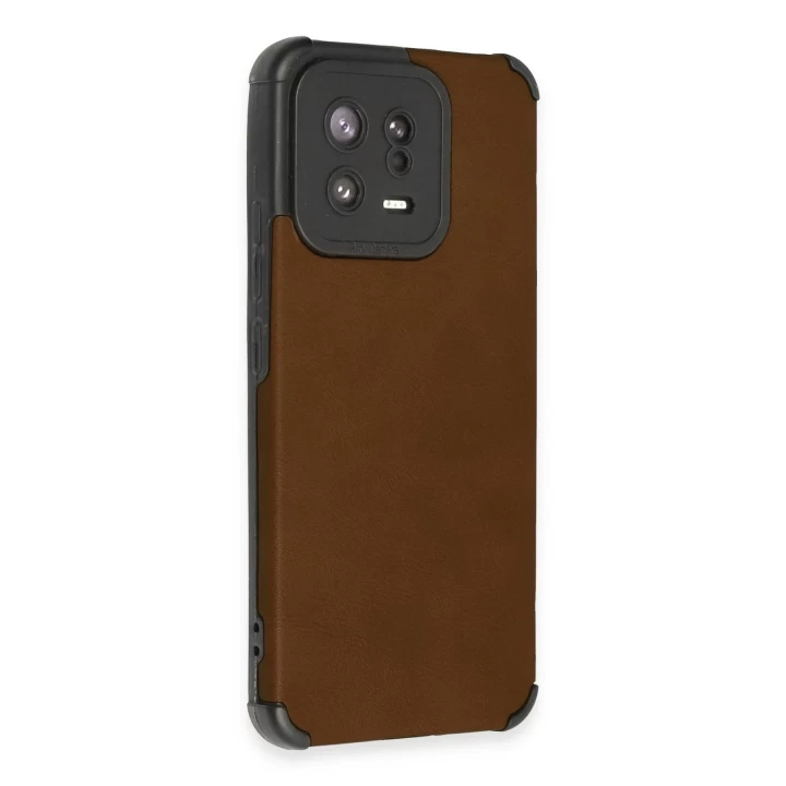 Xiaomi Mi 13 Kılıf Loop Deri Silikon - Kahverengi
