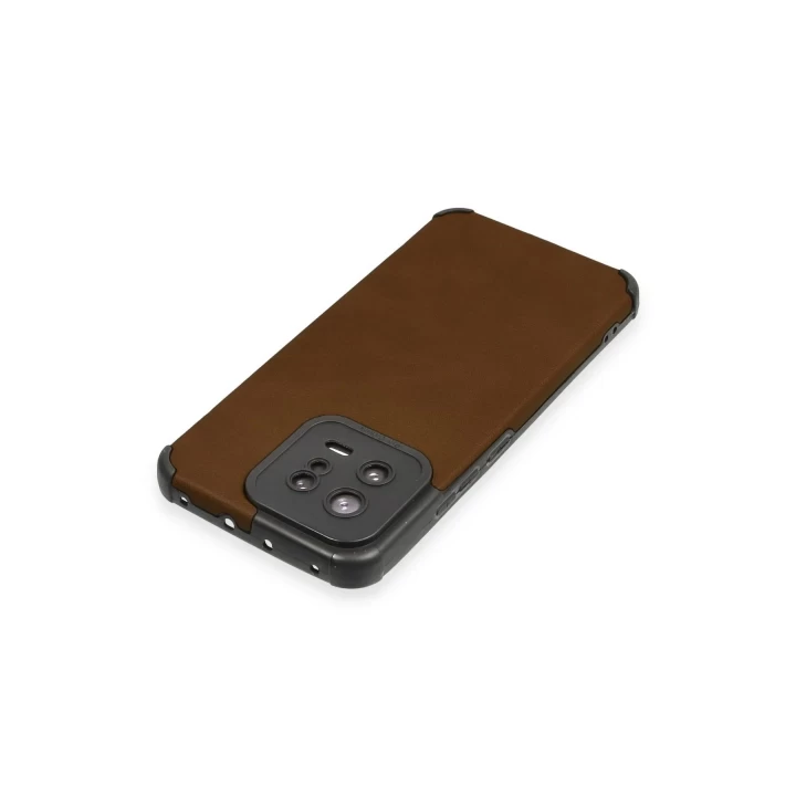 Xiaomi Mi 13 Kılıf Loop Deri Silikon - Kahverengi