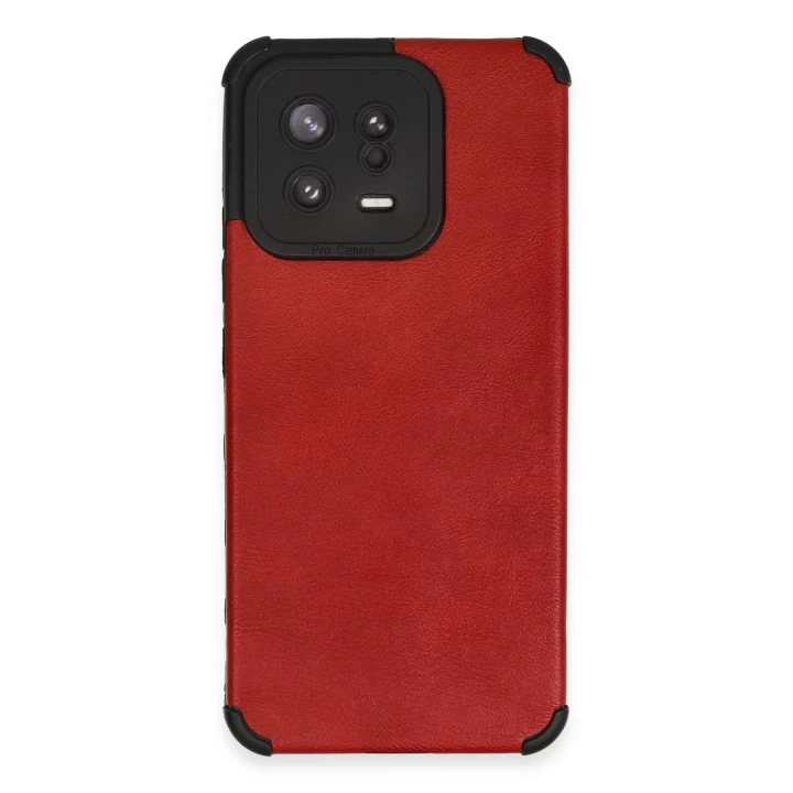 Xiaomi Mi 13 Kılıf Loop Deri Silikon - Kırmızı