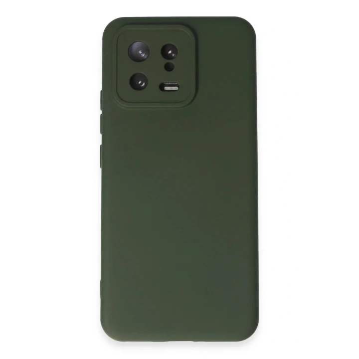 Xiaomi Mi 13 Kılıf Nano içi Kadife Silikon - Koyu Yeşil