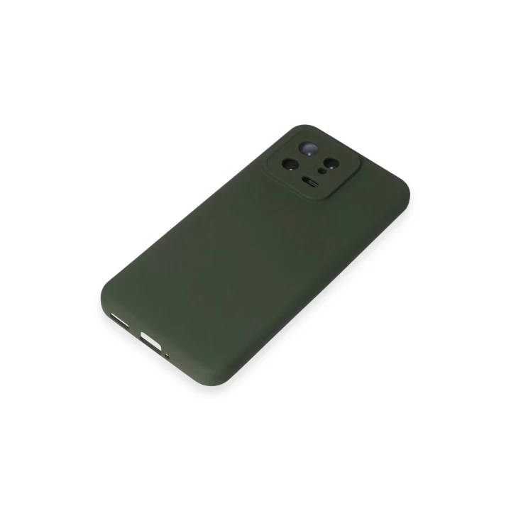 Xiaomi Mi 13 Kılıf Nano içi Kadife Silikon - Koyu Yeşil