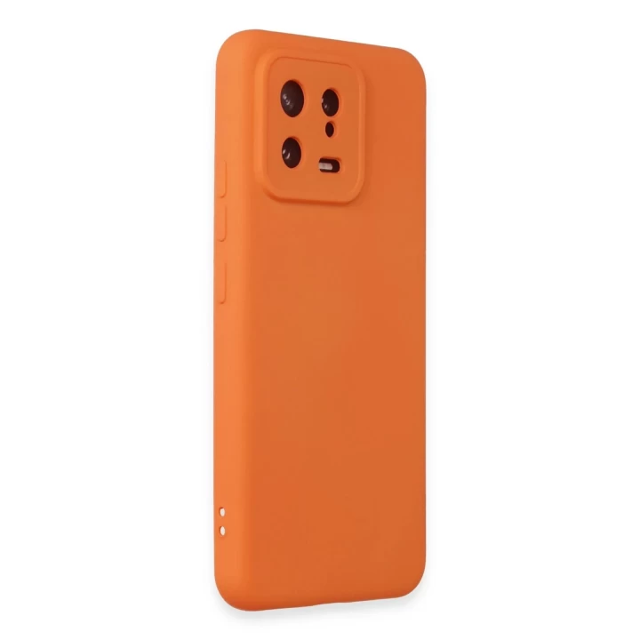 Xiaomi Mi 13 Kılıf Nano içi Kadife Silikon - Turuncu