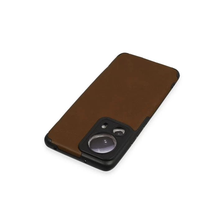 Xiaomi Mi 13 Lite Kılıf Loop Deri Silikon - Kahverengi
