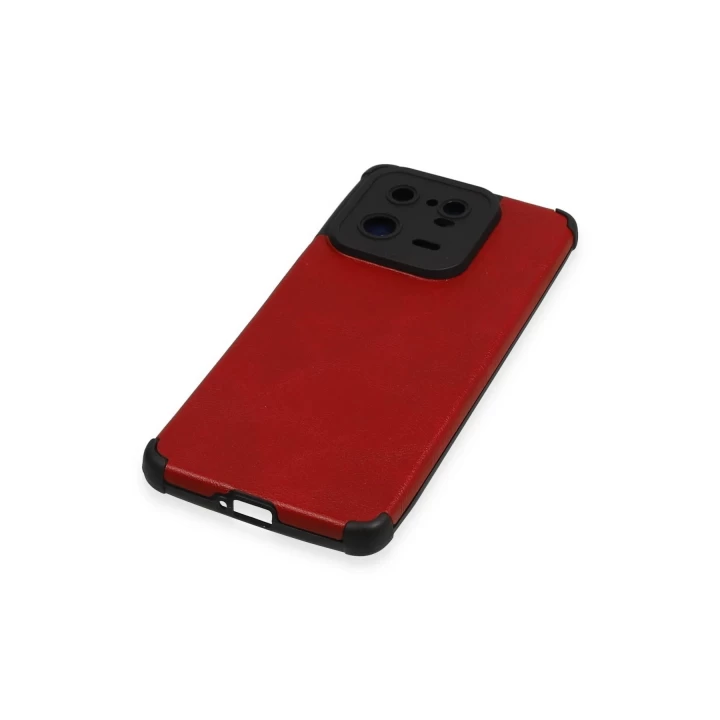 Xiaomi Mi 13 Pro Kılıf Loop Deri Silikon - Kırmızı