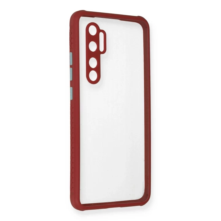 Xiaomi Mi Note 10 Lite Kılıf Miami Şeffaf Silikon - Fuşya