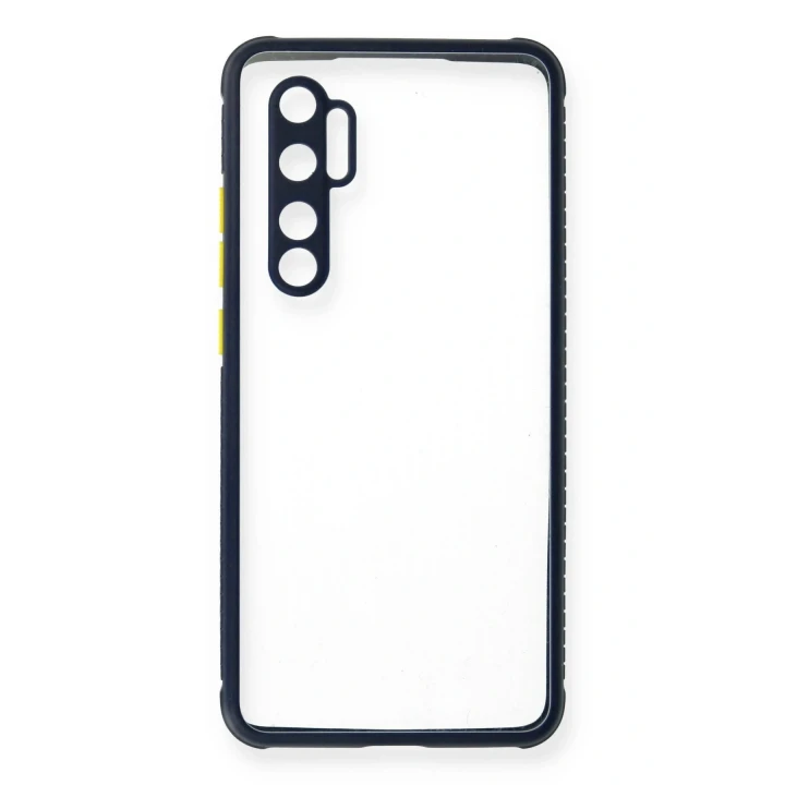 Xiaomi Mi Note 10 Lite Kılıf Miami Şeffaf Silikon - Lacivert