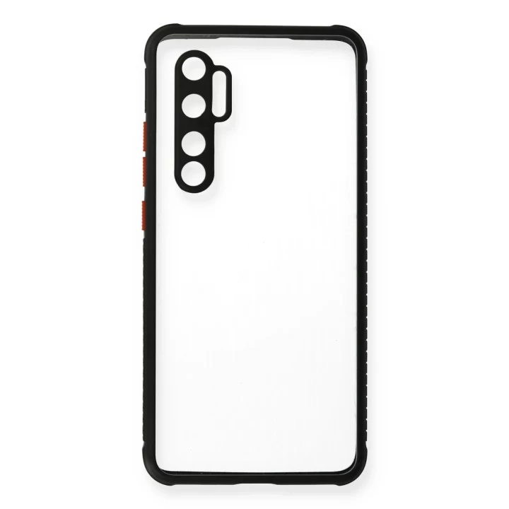 Xiaomi Mi Note 10 Lite Kılıf Miami Şeffaf Silikon - Siyah