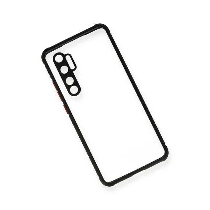 Xiaomi Mi Note 10 Lite Kılıf Miami Şeffaf Silikon - Siyah