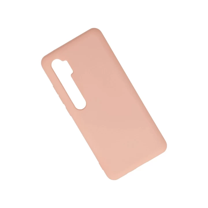 Xiaomi Mi Note 10 Lite Kılıf Nano içi Kadife Silikon - Pudra