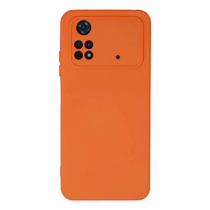 Xiaomi Poco M4 Pro 4G Kılıf Nano içi Kadife Silikon - Turuncu
