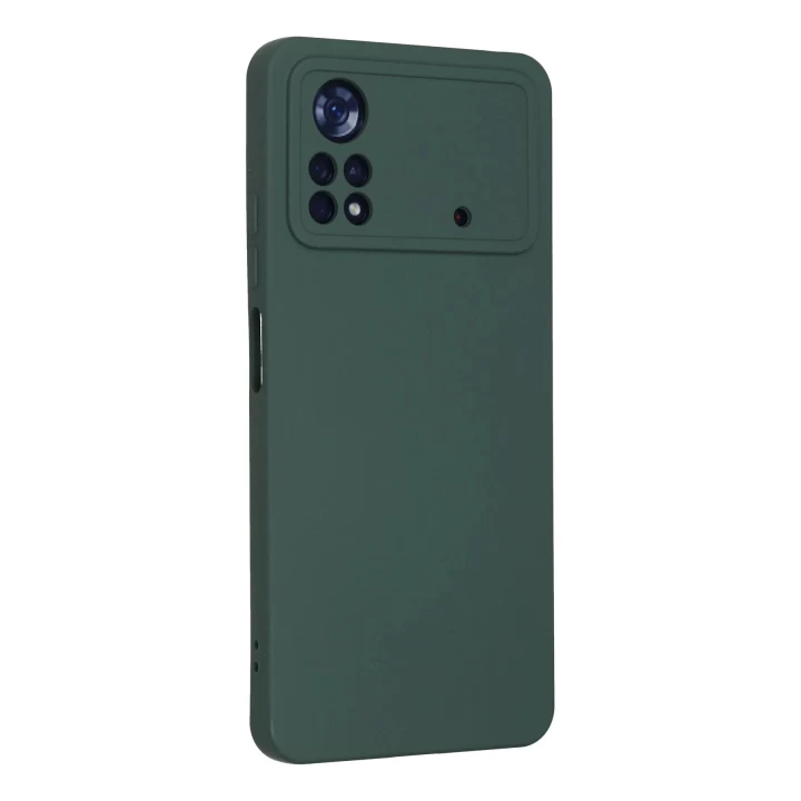 Xiaomi Poco X4 Pro 5G Kılıf Nano içi Kadife Silikon - Koyu Yeşil