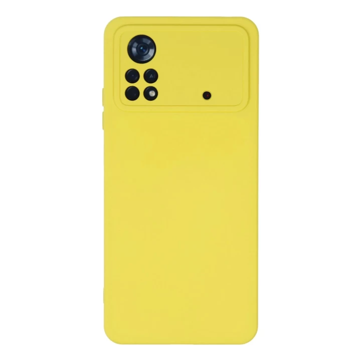 Xiaomi Poco X4 Pro 5G Kılıf Nano içi Kadife Silikon - Sarı