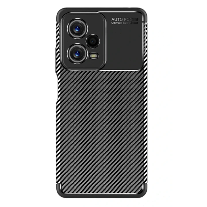 Xiaomi Poco X5 5G Kılıf Auto Focus Karbon Kapak - Siyah