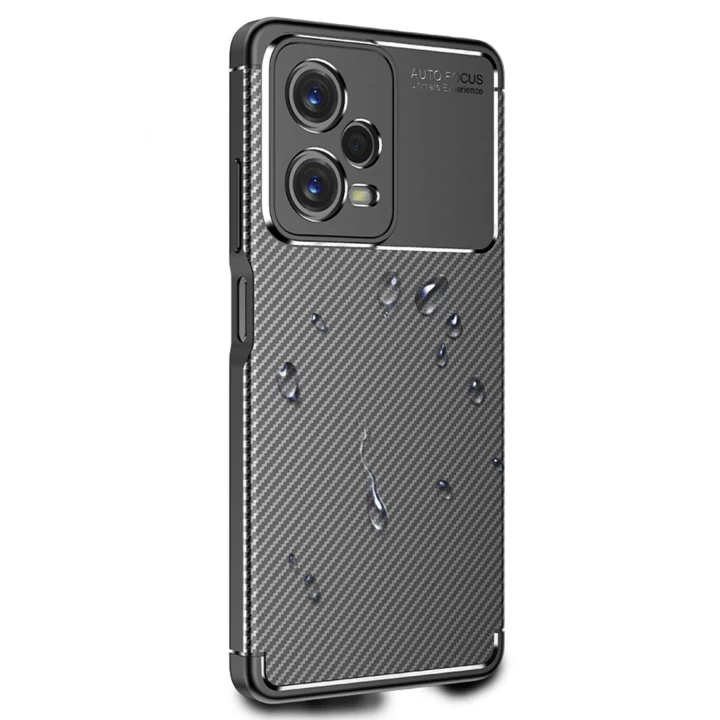 Xiaomi Poco X5 5G Kılıf Auto Focus Karbon Kapak - Siyah