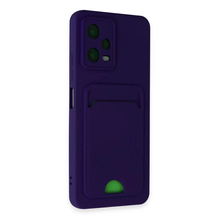 Xiaomi Poco X5 5G Kılıf Kelvin Kartvizitli Silikon - Derin Mor