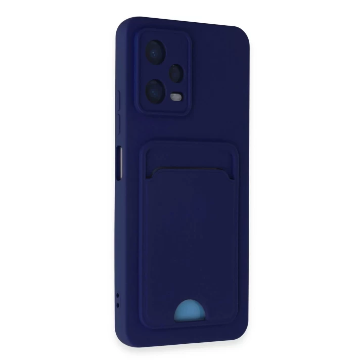 Xiaomi Poco X5 5G Kılıf Kelvin Kartvizitli Silikon - Lacivert