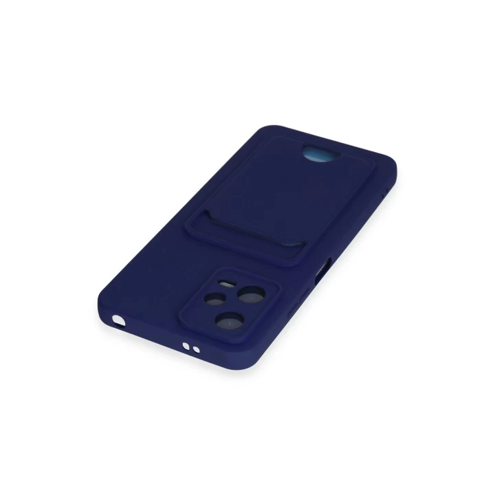 Xiaomi Poco X5 5G Kılıf Kelvin Kartvizitli Silikon - Lacivert