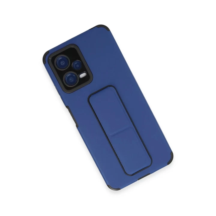 Xiaomi Poco X5 5G Kılıf Mega Standlı Silikon - Mavi