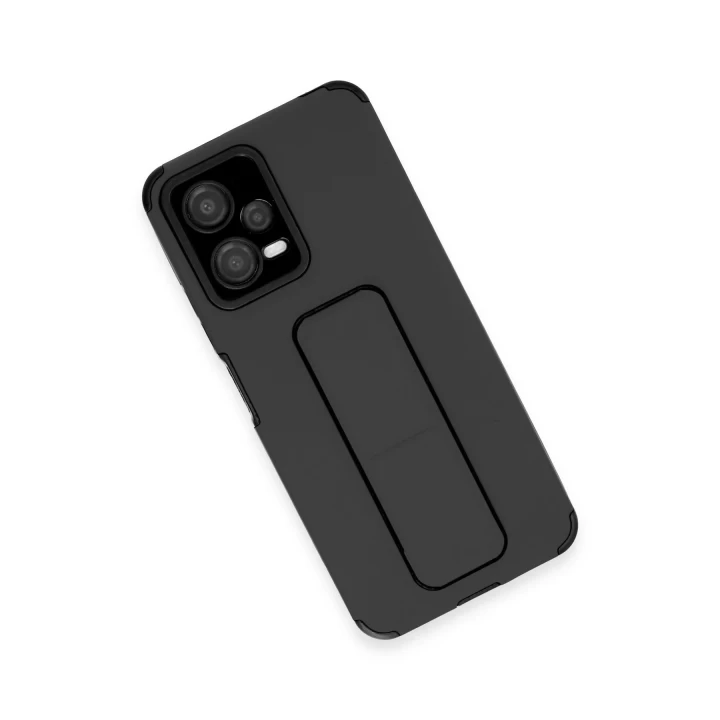 Xiaomi Poco X5 5G Kılıf Mega Standlı Silikon - Siyah