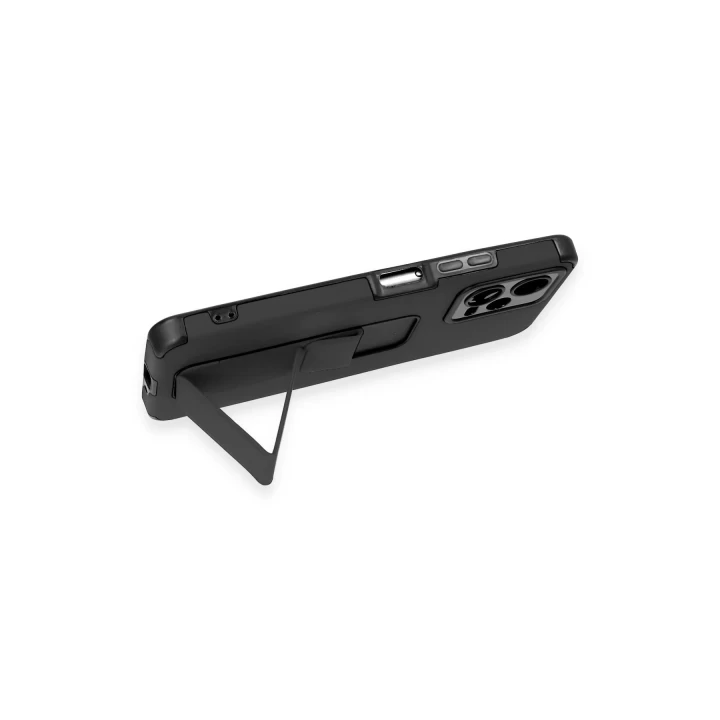 Xiaomi Poco X5 5G Kılıf Mega Standlı Silikon - Siyah